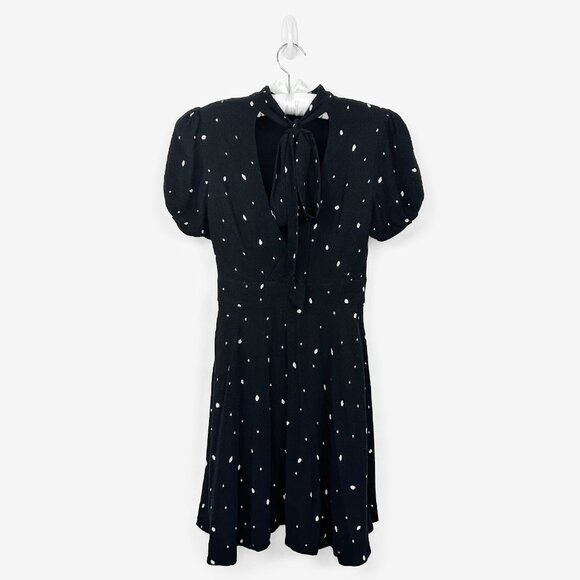 Free People Abbie Mini Dress Size 0 Black Combo - Picture 2 of 4